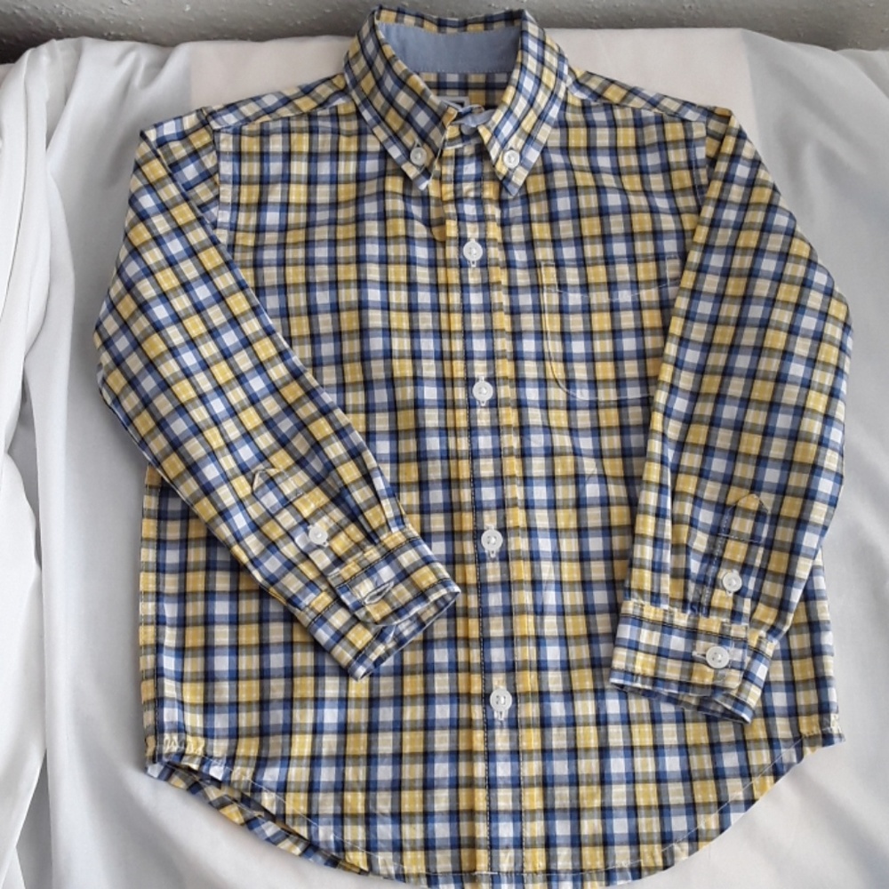 Janie & Jack button down plaid shirt